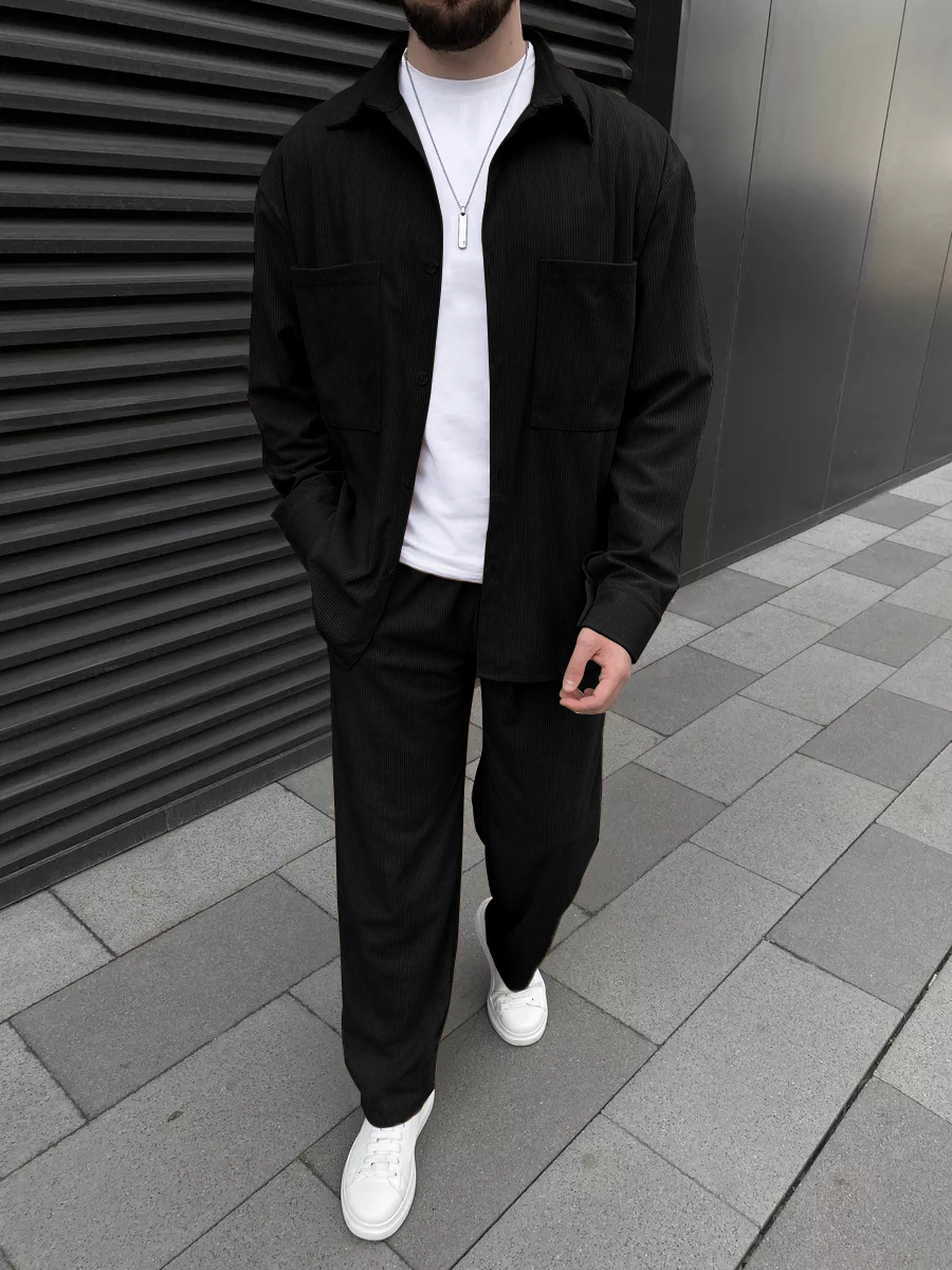 Embellish Knit - Conjunto Masculino de Corduroy em Duas