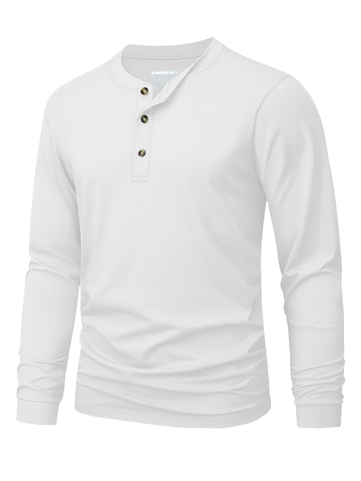 Embellish Knit - Camiseta Henley Masculina Simples de Cor