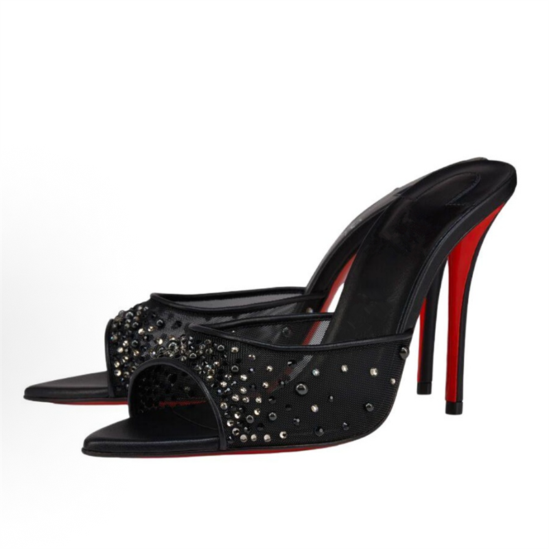 2026 Mules de Luxo com Tira de - Sew On Rhinestone avaliação e preço