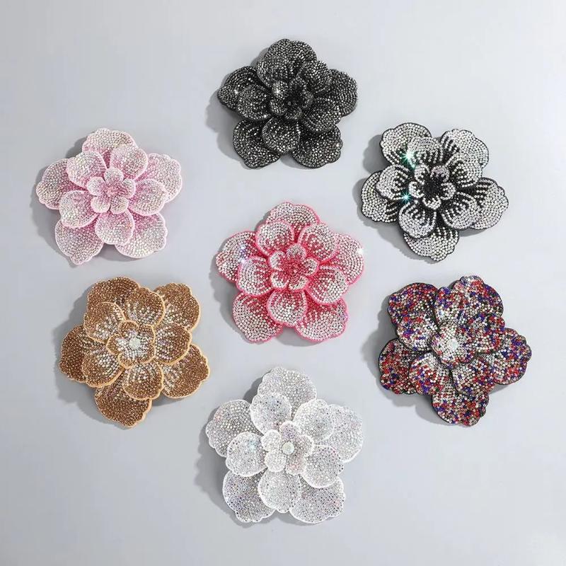 1 peça de aplique de flor de c - Sew On Rhinestone avaliação e preço