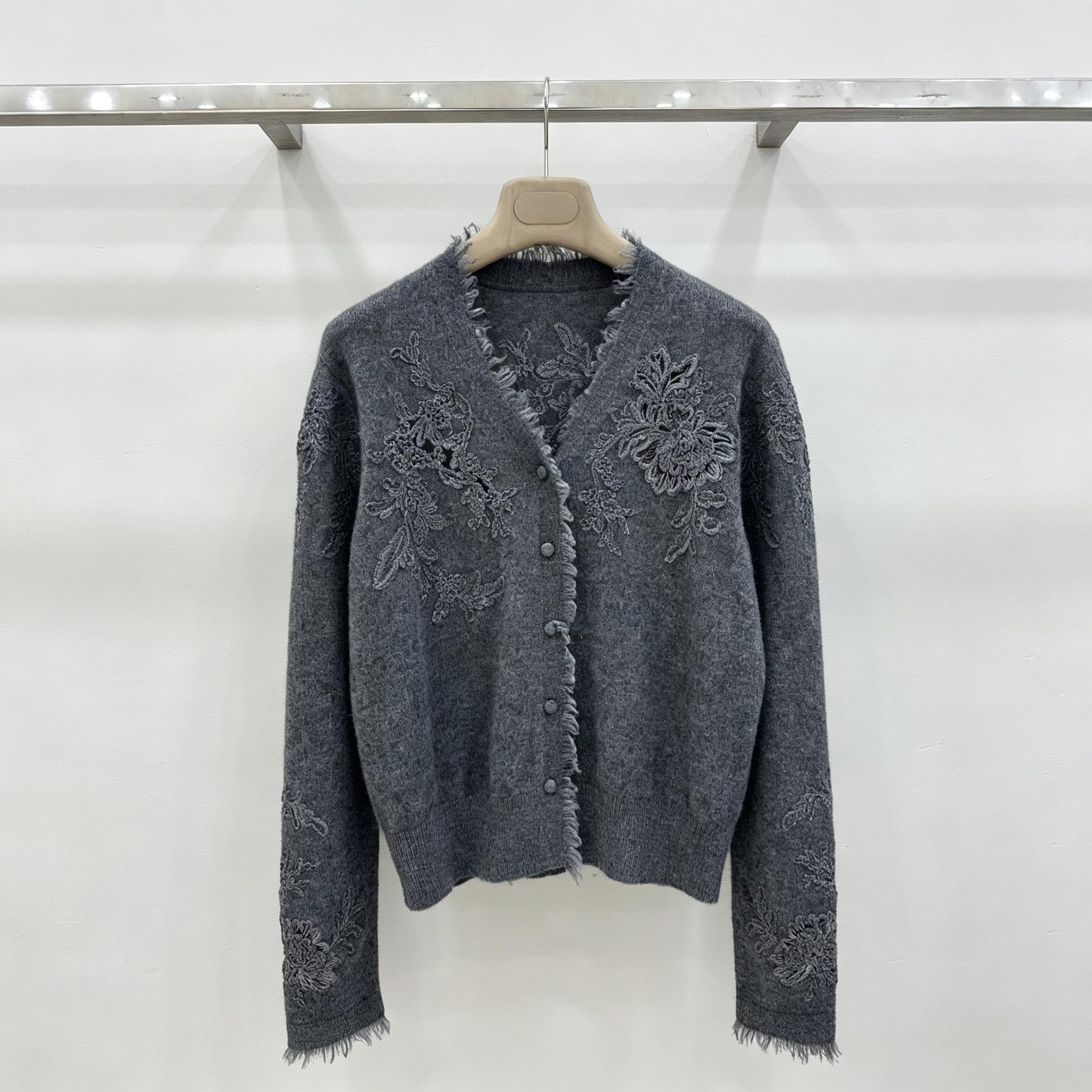 Cardigã Feminino de Tricô com  - Tassel Fringe Trim avaliação e preço